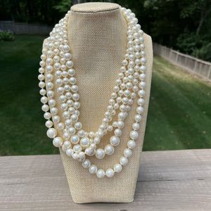 NEW J CREW MULTI STRAND TWISTED PEARL HAMMOCK NECKLACE